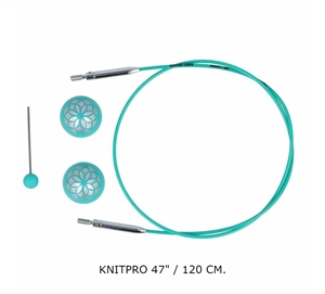 KnitPro Drejeligt Kabel 120 CM 